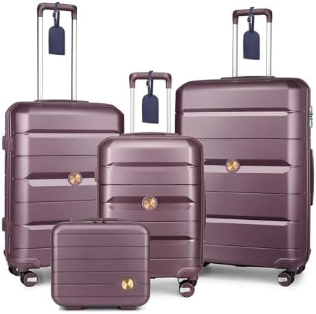 Somago Luggage Piece Set Suitcase Spinner Hardshell Lightweight