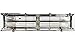 Evan-Fischer Grille Assembly Compatible with 1987-1988 Toyota Pickup Center Plastic Chrome Shell/Painted Black Insert