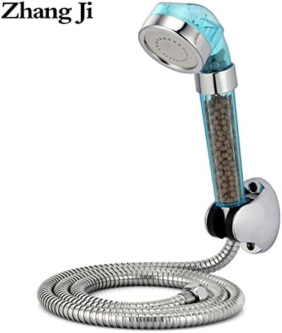 Newest Water Therapy SPA Shower Head Water Saving Detachable Anion Filter Water Softener Shower Head Set Holder And Hose ZJ109 Blue Head Set
