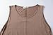 LARACE Women Solid Sleeveless Tunic for Leggings Swing Flare Tank Tops (3X, Khaki)