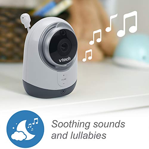VTech-VM3253-Video-Baby-Monitor-with-1000ft-Long-Range-Auto-Night-Vision-28-Screen-2-Way-Audio-Talk-Temperature-Sensor-Power-Saving-Mode-Lullabies-and-Wall-mountable-Camera-with-Bracket