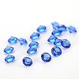 PePeng Pack of 6000 Clear Decorative Wedding Table Scatter Crystals for 6-8 Tables, Make Wedding Days more Magic with the Acrylic Gem Confetti (Blue)