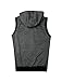 uxcell Men's Sleeveless Slim Fit Hoodie Vest Zipper Drawstring Gilet Jacket with Pockets 46 Gray