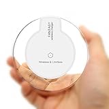 Zonix iPhone 8, 8Plus, iPhone X QI Wireless Charger Charging Pad For Samsung Galaxy S6 S6+ S7 Edge S8, S8+ Crystal Wireless Charging Station For iphone X - For All Qi-Enabled Devices (White)