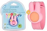 Essencell Waterproof Deet Free Natural Mosquito Repellent Cartoon Slap Bracelet with 2 Refills - Pink Rabbit
