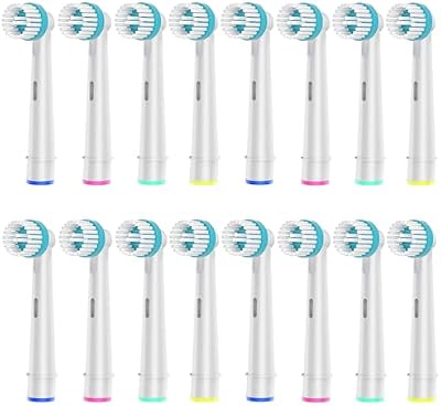 16 testine Ortho Care, compatibili con spazzolino elettrico Braun Oral B per una pulizia precisa intorno alle parentesi graffe.