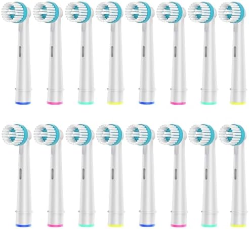 16 testine Ortho Care, compatibili con spazzolino elettrico Braun Oral B per una pulizia precisa intorno alle parentesi graffe.