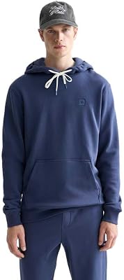 Herren Essential Badge Logo Hooded Sweatshirt, Oceana, M EU