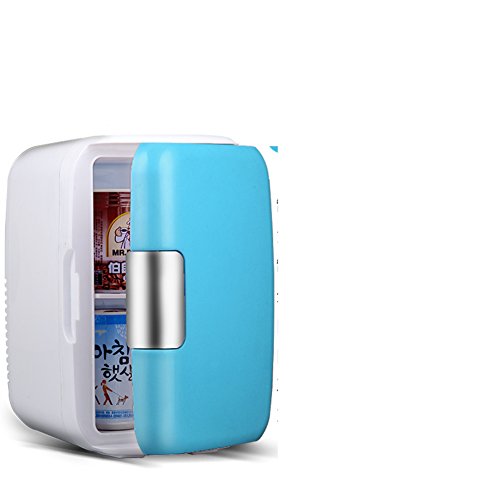 SL&BX 6l car refrigerated,Mini fridge small home mini dormitory car and home portable small freezer cooler fridge-Blue 17.5x26x29cm(7x10x11)