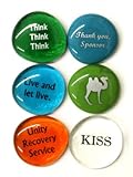 Recovery Glass Stones, Set IV, Set of 6
