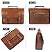 Zebella Vintage Pu Leather Briefcase Shoulder Business Laptop Messenger Bags Tote - Light Brown