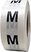 Clear Round Clothing Size Stickers That Say M (Medium) | Adhesive Labels for Apparel Retail - 500 Total | 0.75 Inches in Diameter - Clear Size Dots With Black Print - Apparel Safe Adhesive | Acid Free | Eco-Friendly Print - 500 Total Size Labels
