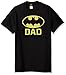 DC Comics Men's Batman Short Sleeve T-Shirt, Dad Black, 2XL