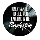 Purple Rain Song Lyric Art Inspired by Prince Vinyl Record Album Wall Decor