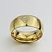 Acupress 8mm Golden Band Ring Unisex Size 6-12 Stainless Steel Men's Titanium Superman Superhero