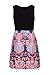 Bdcoco Women's Summer Sleeveless Print Beach Party Loose Casual Mini Dress Orange Medium
