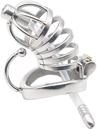 Gaogoo Stainless Steel Male Chasti-ty Device with tube, Cage Length 58mm 4DG58 (40mm Ring)