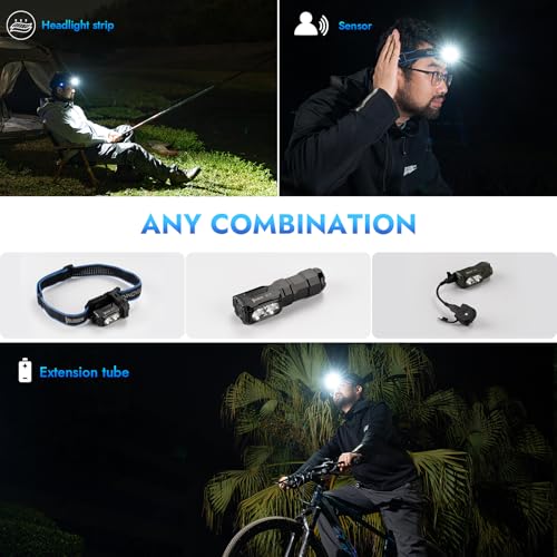 WUBEN E7 1800 Lumen Rechargeable Mini Flashlight with Magnet - Super Bright 6 Modes EDC Flashlight, Typ-C Rechargeable LED; IP68 Pocket Flashlight for Headlamp Use, Rescue, Camping