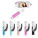 Selfie Stick Extendable Monopod With Mirror For IPhone 6s 6 Plus 5s 5 Android Samsung Galaxy S7 Edge/S4 Smart Phones(Rose Red)