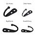 EBOOT 20 Pieces Wall Mounted Hook Robe Hooks Single Coat Hanger and 50 Pieces Screws (Black)