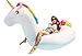 CAPTAIN FLOATY Giant Inflatable Unicorn Pool Float, Pool Toy, Huge 8-Foot Floatie (Giant Raft)
