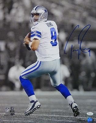 tony romo signed football