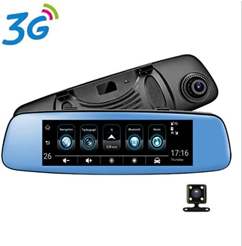 ABBY AFENG 4G Smart Car DVR, Rearview Mirror Dash Cam Car Driving Recorder 7.84" Android Dual Lens Car Camera 1080P Bluetooth Backup Cam With G-Sensor Loop Recording