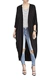 JointlyCreating Women's Long Sleeve Open Front Maxi Duster Cardigan Sweater Kimono Coat,Spring Summer Sweaters for Women