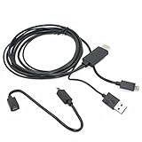 KingFurt Black 5 & 11 Pin MHL Micro USB to HDMI 1080P HDTV Cable Adapter Cord for Smart Phone Tablet