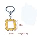 A Sticker Shop Friends Key Chains (set of 3) Badge Souvenir Set Pendant (Central Perk Coffee Time Picture, Yellow Picture Frame, Lobster)