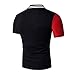 Men's Tee,Neartime Sports Short Sleeve Polo Shirt Slim T-shirts Tops (M, Black)
