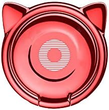 Finger Ring Stand, Cell Phone Holder Car Mount Cat Ear Phone Ring Grip 360 Rotate for iPhone 7 7 Plus 6S 6, Samsung Galaxy S6 S7 Note,Huawei (Red)