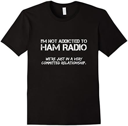 Mens Ham Radio Shirt: I'm Not Addicted To Ham Radio Tee 2XL Black