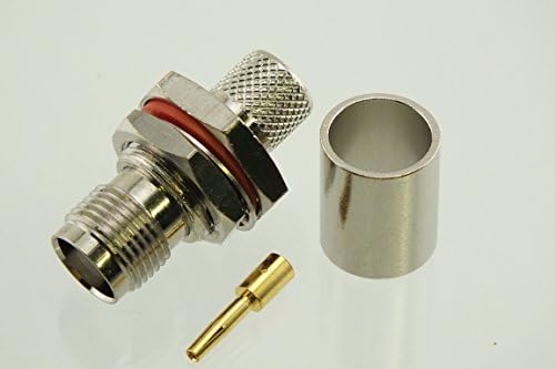 W5SWL ® Brand Premium Series TNC Female Bulkhead Crimp RF Radio Connector for Low Loss Type 400 Series Coax Cable - by W5SWL ® Brand