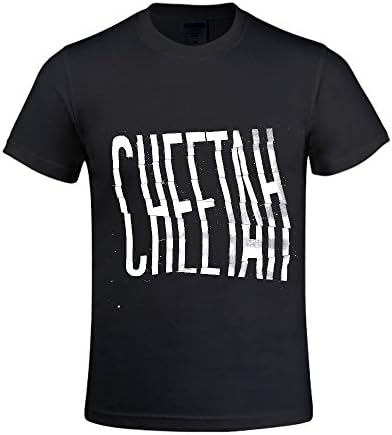 Cheetah Cheetah Itself Men T Shirts Crew Neck Sport Black