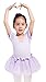 Dancina Girls Skirted Leotard Sparkle Short Sleeve Tutu Ballet Dress Front Lined