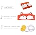 Charlxee Kids Headphones Cozy Foldable Headphone Headband Toddler Headphones for Air Travel or Home -Orange Fox