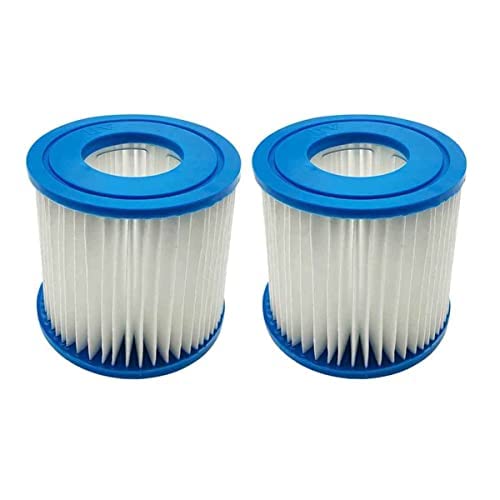 Benfosh Filter Cartridges for Bestway Type VII and D, Compatible with Intex Type D Filter Cartridge Hot Spring Spa Pools, Pack of 2