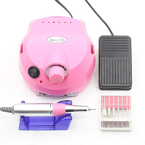 Pro 30000 RPM Electric Nail Drill Machine Diamond Nail File Drill Maniure Machine And Pedicure Drill Polish Bits Tools Kits - (Color: Pink)