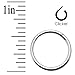 BodyJ4You Crystal Clear Septum Piercing Clicker Pave Crystal 16G