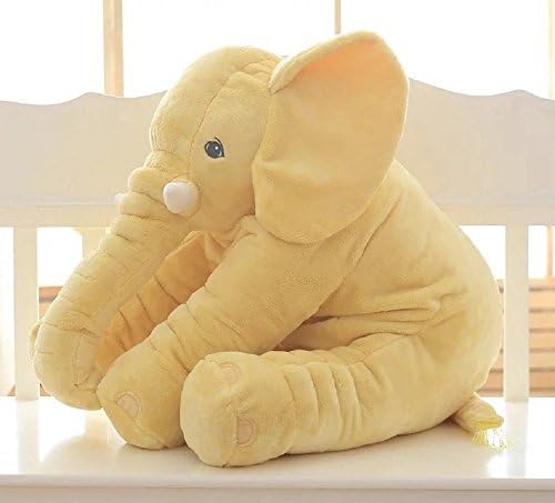 60cm Lovely Plush Elephant Toy, Soft Toys Stuffed Animal Elephant Doll For Baby &amp; Kids Sleeping Baby Calm Doll (Yellow)