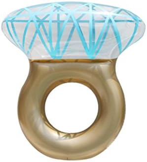 Yeefant Non-toxic No Odor Durable Swimming Pool Giant Inflatable Lifebuoy Drifting Float Bed Toy Summer Diamond Swim Ring Water Raft,Easy to Inflate,3.9x4.6 Ft