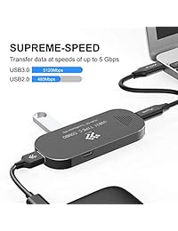 Adaptador de tarjeta USB C a SD TF, adaptador WMZ USB C con puertos de carga para MacBook Pro 2016 2017,  Chromebook 2016, PC y más dispositivos tipo C