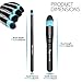 Qivange New Makeup Brush Set, 10 Pcs Professional Foundation Powder Blending Blush Concealer Eye Shadow Face Kabuki Brush (Black with Blue)