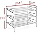 Seville Classics Multi Level Shoe Rack Sturdy Freestanding Shelf for Bedroom, Closet, Entryway, Stackable Durable Metal Home Storage, 3- Tier, 12-Pair Adjustable, Satin Pewter Mesh 1 Piece