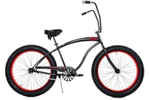 MICARGI SLUGO Fat Tire Cruiser Bike for Mens & Women,Chopper Stretch Bike with Hi-Ten Steel Frame 1/7-Speed Disc Brake, Complete Cruiser Bicycle for Adults Multi-Color