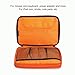 Electronics Organizer, Jelly Comb Electronic Accessories Cable Organizer Bag Waterproof Travel Cable Storage Bag for Charging Cable, Cellphone, Mini Tablet (Up to 7.9'') and More (Orange and Blue)
