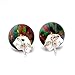 Trustmark 925 Sterling Silver 8mm Black Created Opal Ball Stud Post Earrings, Aurora