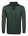 Coofandy Mens Scottish White Jacobite Ghillie Kilt Shirt (XXL, Deep Green)