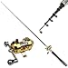 Ice Fly fishing Rod And Reel Combos Kit Set - Aluminum Alloy Pocket Pen Fishing Pole 38'' 53'' 62'' With Baitcasting Reel